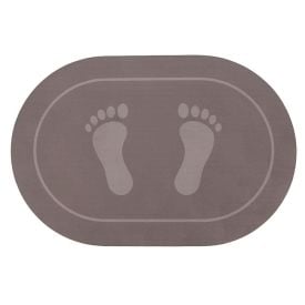 Tapete Acqua Sec para Banheiro 60X40 cm Havan Casa - Marrom Oval