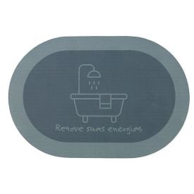 Tapete Acqua Sec para Banheiro 60X40 cm Havan Casa - Verde Oval