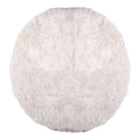 Tapete Alaska Redondo Para Quarto E Sala 1,50X1,50 M Havan Casa. - Branco
