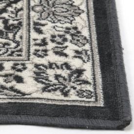 Tapete para Quarto e Sala 1,00X1,40 m Belga Havan Casa - Moldura Chumbo