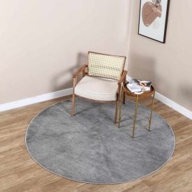 Tapete para Quarto e Sala Redondo Denver 2,00X2,00 m Havan Casa - Cinza