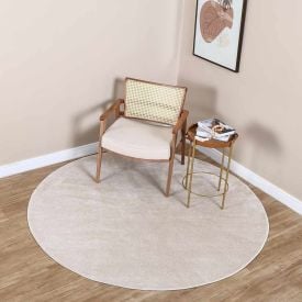 Tapete para Quarto e Sala Redondo Denver 2,00X2,00 m Havan Casa - Bege 