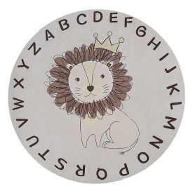 Tapete Infantil Magic Redondo 1,00Mx1,00M Havan Casa - Bege Leão