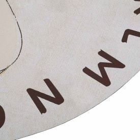 Tapete Infantil Magic Redondo 1,00Mx1,00M Havan Casa - Bege Leão