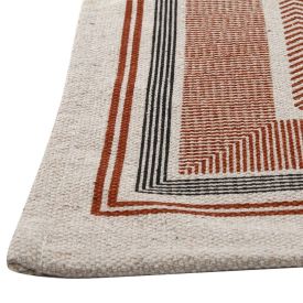 Tapete Para Quarto Ou Sala 50X80 Cm Ladrilho Havan Casa - Moldura Ferrugem