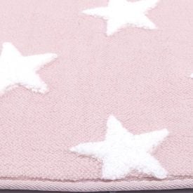 Tapete Infantil Mimo 70X100 Cm Jolitex - Estrela Rosa