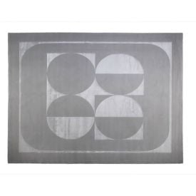 Tapete para Quarto Ou Sala 2,00X3,00 m Provence Havan Casa - Círculos Cinza