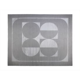 Tapete para Quarto Ou Sala 2,50X3,00 m Provence Havan Casa - Círculos Cinza