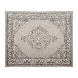 Tapete Para Quarto E Sala 2,00X2,40 M Belga Havan Casa - Moldura Cinza E Bege