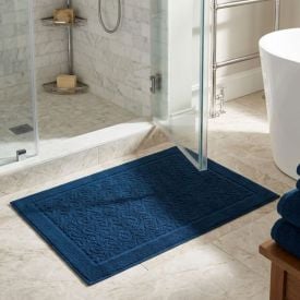 Tapete Piso Atoalhado para Banheiro 45X68 cm Spazio Havan - Petróleo