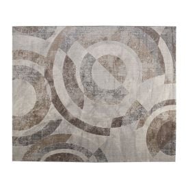 Tapete Para Quarto E Sala Platinium 2,00X2,50 M Havan Casa - Círculos Cinza E Bege