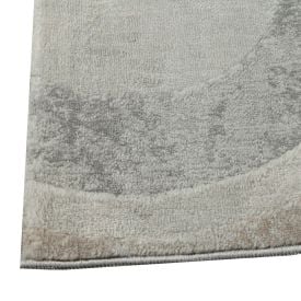 Tapete para Quarto e Sala 60Cmx1,80 m Platinium Havan Casa - Círculos Cinza E Bege