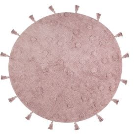 Tapete Redondo Infantil 110 Cm Poa Havan Casa - Rosa