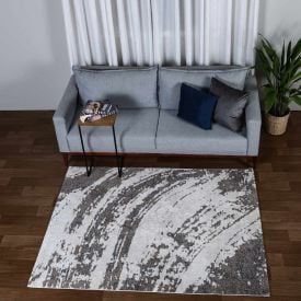 Tapete Para Sala Tokyo 1,40X2,00 M Havan Casa - Off White e Azul