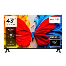 Tcl Qled Smart Tv 43” 32S5k Fhd Google Tv Com Wi-Fi E Bluetooth Integr
