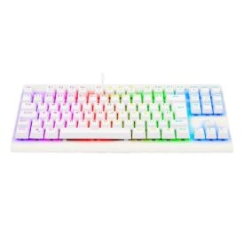 Teclado Mecânico Redragon Dark Avenger Lunar Branco Rgb Switch Azul