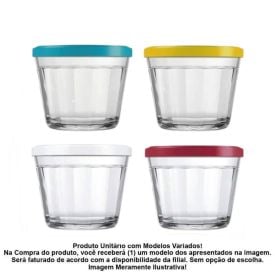 Tigela Americano com Tampa Nadir 350Ml - Cores Sortidas