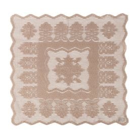Toalha Centro de Mesa Quadrada 75Cm X 75Cm Arabesco Havan - Bege