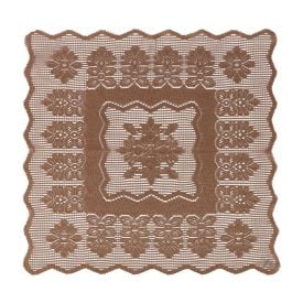 Toalha Centro de Mesa Quadrada 75Cm X 75Cm Arabesco Havan - Taupe