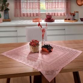 Toalha Centro De Mesa Valência Havan Casa - Rosa Claro