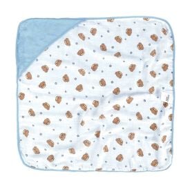 Toalha com Capuz de Canto Plush Havan Baby - Urso Azul
