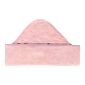 Toalha com Capuz de Canto Plush Havan Baby - Urso Rosa