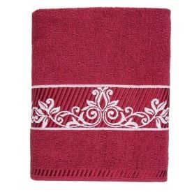 Toalha De Banho 100% Algodão Botanic Havan Casa - Borgonha