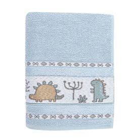 Toalha de Banho Infantil Kids - Dino Azul Nevoa