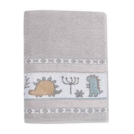Toalha de Banho Infantil Kids - Dino Cinza Amianto