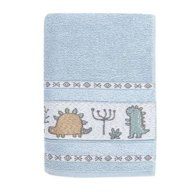 Toalha de Banho Infantil Kids - Dino Azul Nevoa