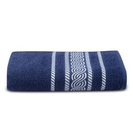 Toalha de Banho 100% Algodão Napole Havan Casa - Azul Marinho