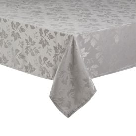 Toalha De Mesa 1,35X1,35 M Elegance Havan Casa - Folhas Cinza