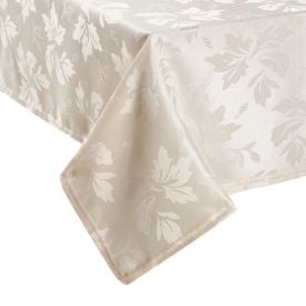 Toalha de Mesa 1,35 X 2,10M Elegance Havan Casa - Folhas Bege
