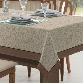 Toalha de Mesa 1,40 X 2,10M Clean Döhler - Desenho Café