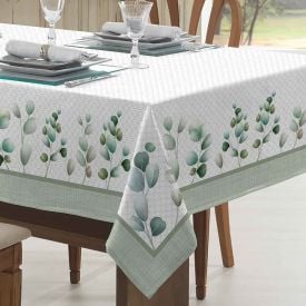 Toalha de Mesa 1,60 X 2,70 m Clean Döhler - Folhas Verdes