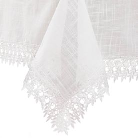 Toalha De Mesa 1,60X1,60 M Renda Guipir Finecasa - Veneza