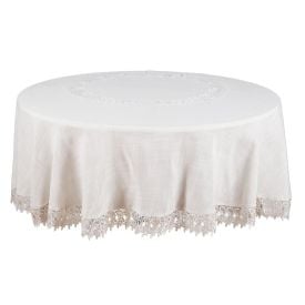 Toalha de Mesa 2,00Ø Redonda Renda Guipir Havan Casa - Veneza