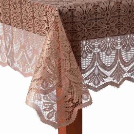 Toalha De Mesa Arabesco 1,60M X 1,60M Havan Casa - Taupe