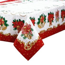 Toalha De Mesa Natal 1,40X2,10 M Döhler - Sinos Dourados