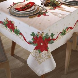 Toalha De Mesa Natal 1,40X2,10 M Döhler - Flor de Natal