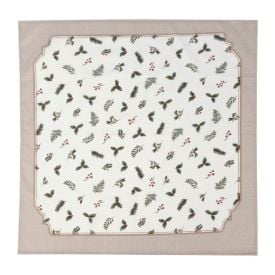 Toalha de Mesa Natal 78 cm X 78Cm Döhler - Azevinhos