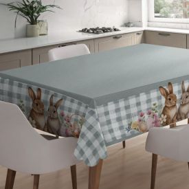 Toalha de Mesa Páscoa Estampada 1,40X2,50 m Havan Casa - Xadrez Verde