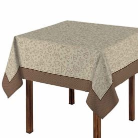 Toalha De Mesa 1,40 X 1,40 M Clean  Döhler - Desenho Café