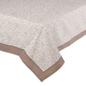 Toalha de Mesa 1,40 X 1,40 m Clean Döhler - Desenho Café