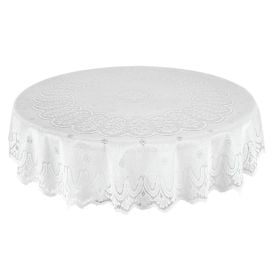 Toalha de Mesa Redonda 1,60M Arabesco Havan - Branco