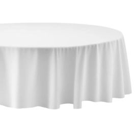 Toalha De Mesa Redonda 1,80 M Gourmet Salehtex - Branco
