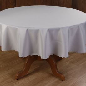 Toalha de Mesa Redonda 1,80 m Gourmet Salehtex - Branco