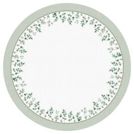 Toalha De Mesa Redonda Clean Renova Dohler - Flores Verde