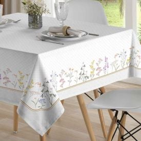 Toalha de Mesa Quadrada 1,80X1,80 m Clean Renova Döhler - Floral Boho