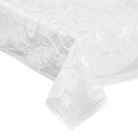 Toalha De Mesa 1,40X 2,00M Renda Venezuela Lepper - Branco